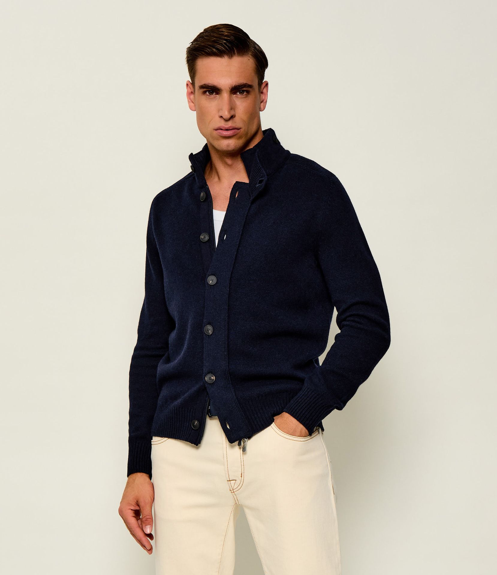 Gran Sasso Wełniany kardigan Regular Fit