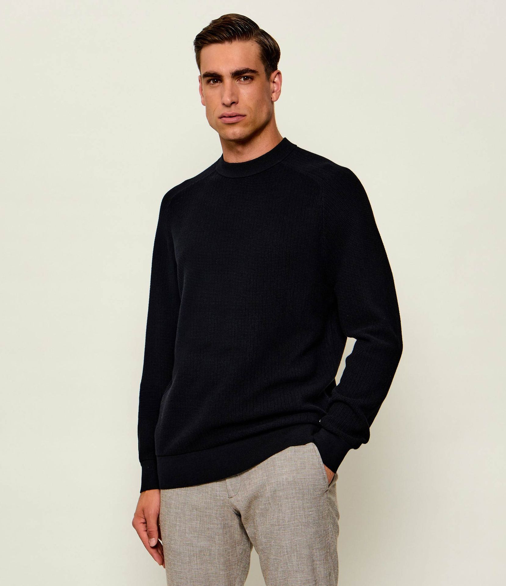 BOSS BLACK Sweter C-Lacerbo Regular Fit z dodatkiem wełny