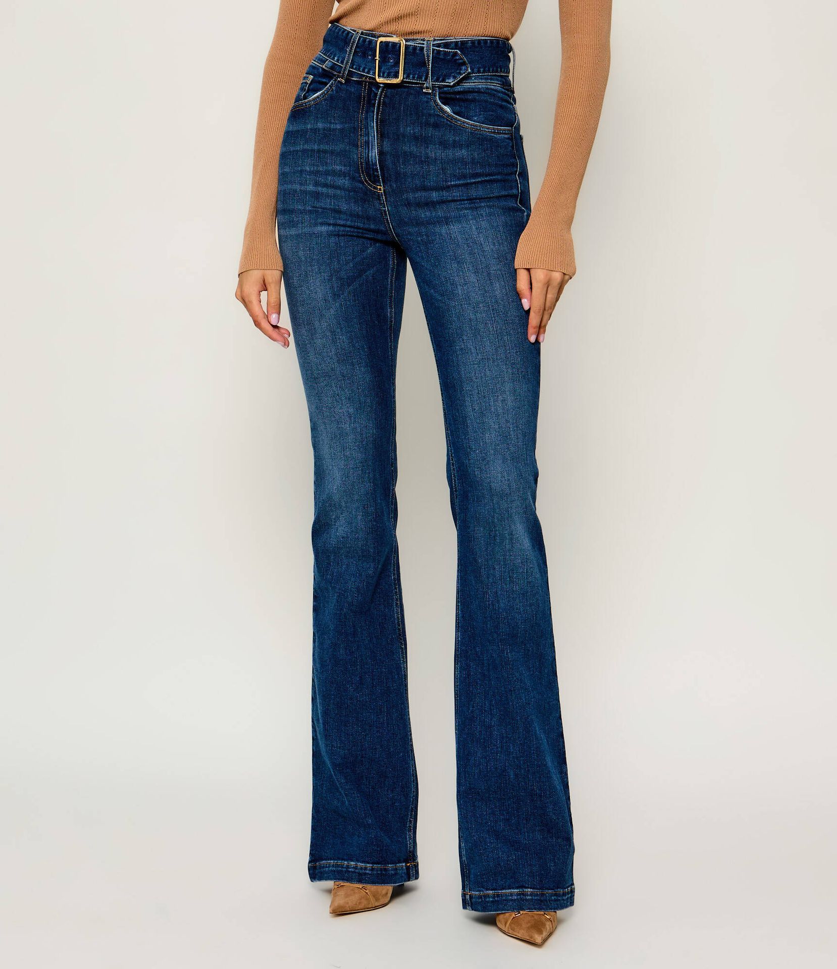 Elisabetta Franchi Jeansy flare fit