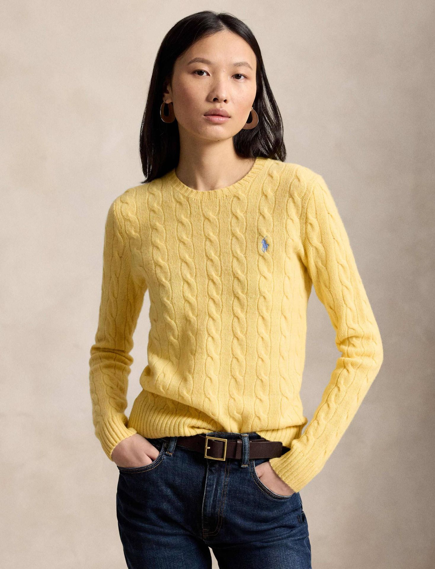 POLO RALPH LAUREN Wełniany sweter Julianna Regular Fit z dodatkiem kaszmiru