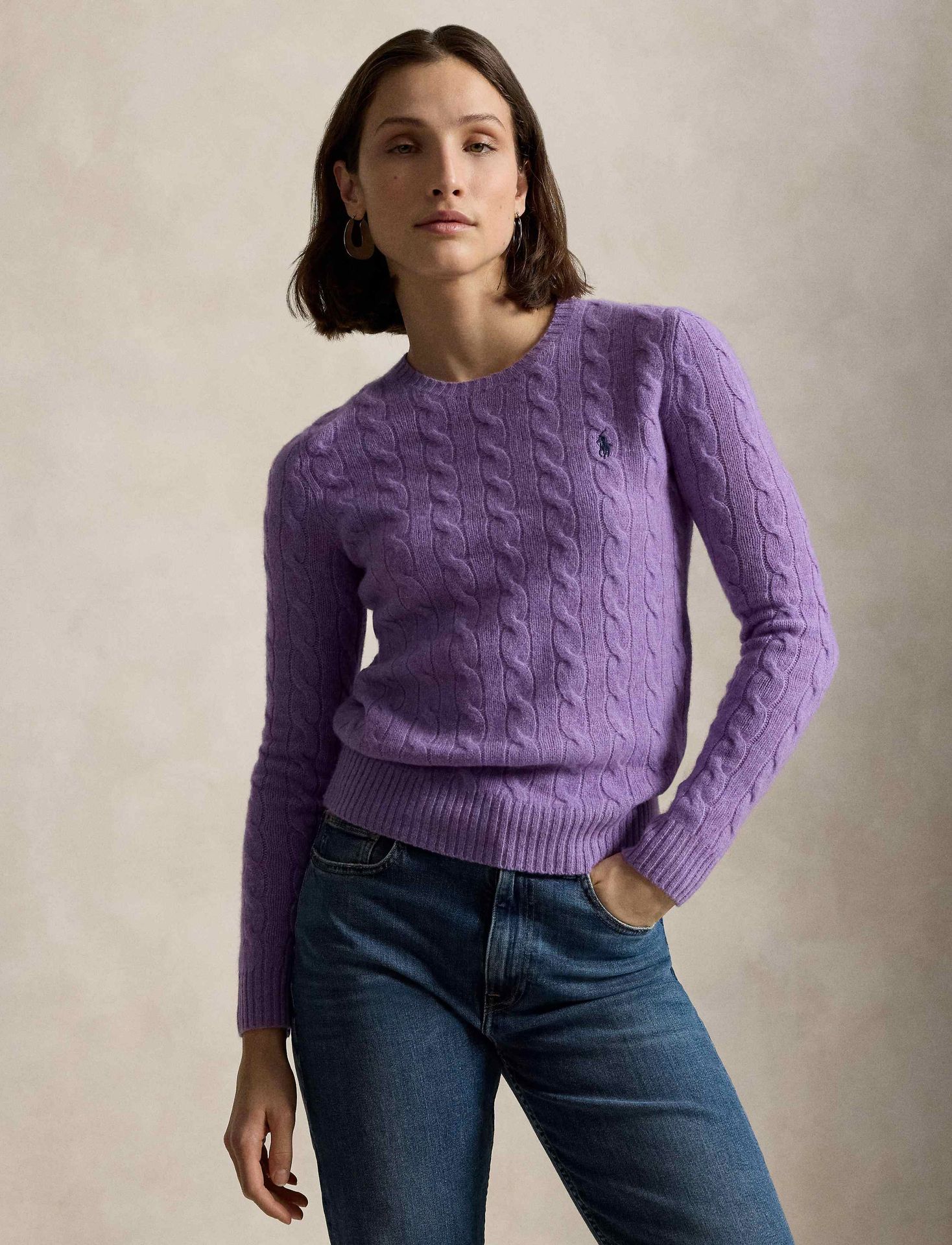POLO RALPH LAUREN Wełniany sweter Julianna Regular Fit z dodatkiem kaszmiru