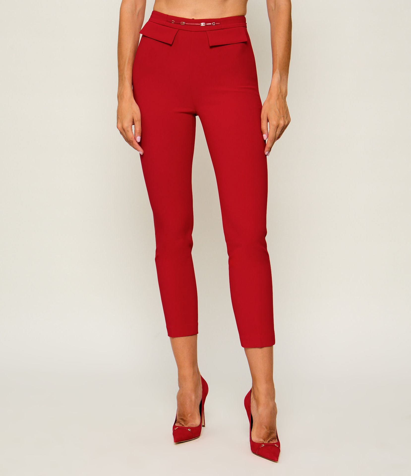 Elisabetta Franchi Spodnie cygaretki Slim Fit