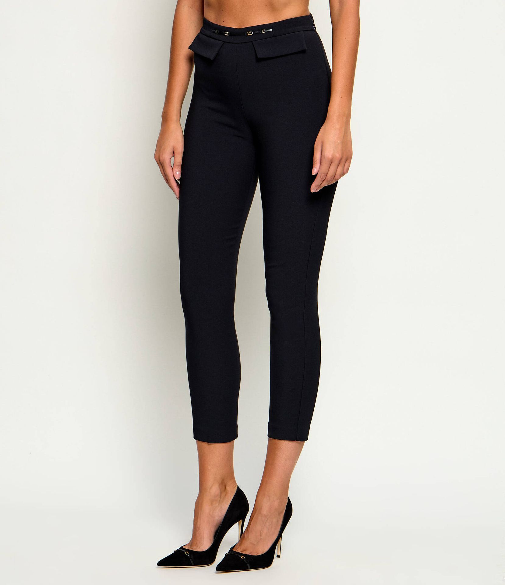 Elisabetta Franchi Spodnie cygaretki Slim Fit