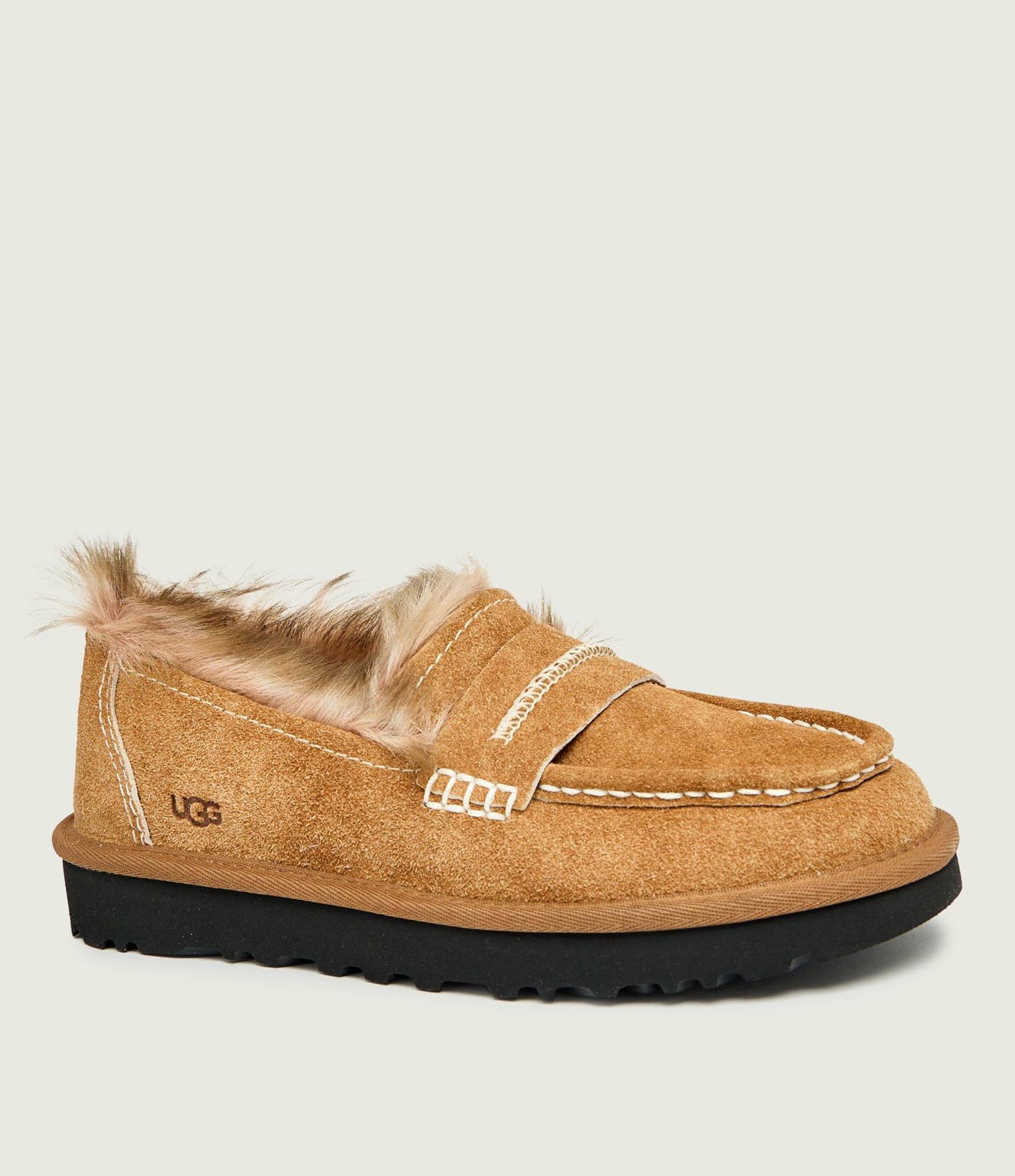 UGG Ocieplane loafersy ELLIS shearling zamsz z dodatkiem wełny