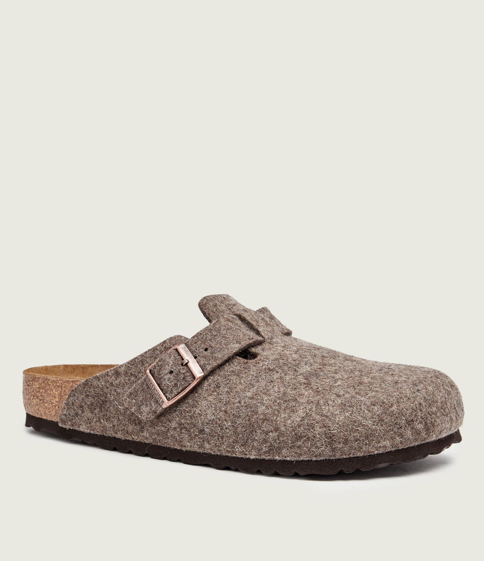 Birkenstock Mule Boston z dodatkiem skóry regular fit