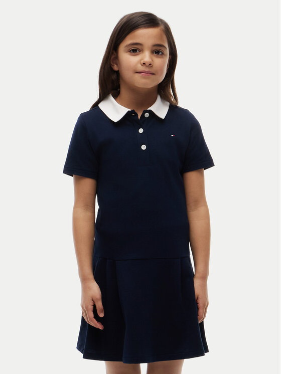 Tommy Hilfiger Sukienka codzienna KG0KG09401 M Granatowy Regular Fit