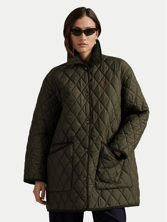 Polo Ralph Lauren Kurtka przejściowa 211971180002 Zielony ciemny Oversize