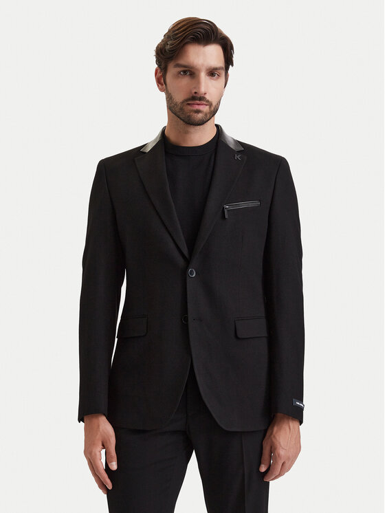 KARL LAGERFELD Marynarka 155245 564010 Czarny Slim Fit