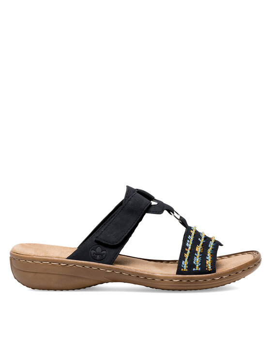Rieker Klapki 60867-14 Granatowy