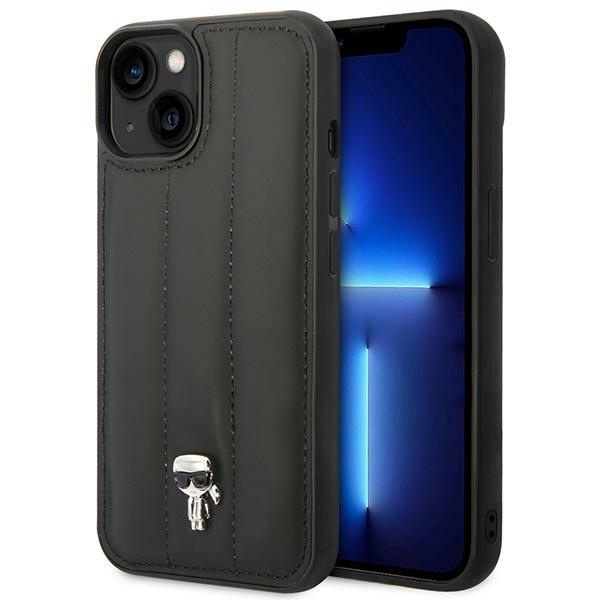 Karl Lagerfeld [ PO ZWROCIE ] Etui Puffy Ikonik Pin na iPhone 14 Plus - czarne