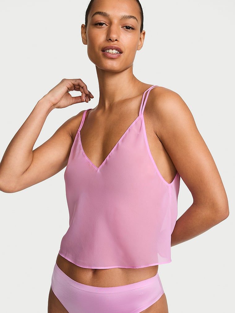 Victoria's Secret Top z szyfonu do spania