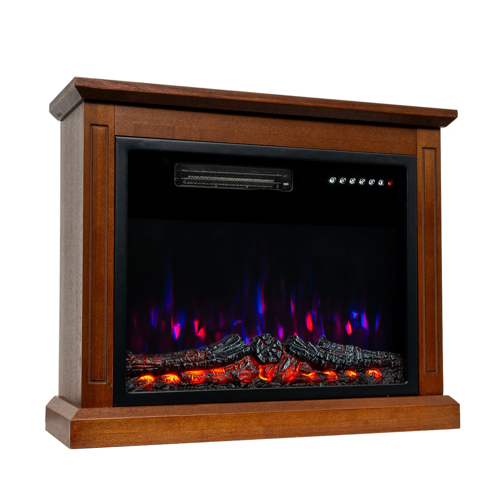 Elektryczny kominek HOMAVO z szafką, efekt płomienia 3D, moc 900W/1800W i 1000W/2000W, 18 
