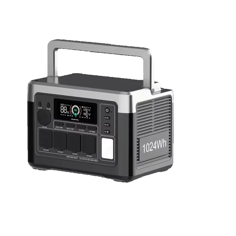 OUKITEL P1000 PLUS Przenośna Stacja Zasilania 1800W 1024Wh Bateria Lifepo4 Generator Solarny, Zasilanie Awaryjne Domowe Kemping Plenerowy Mobilne Zasilanie