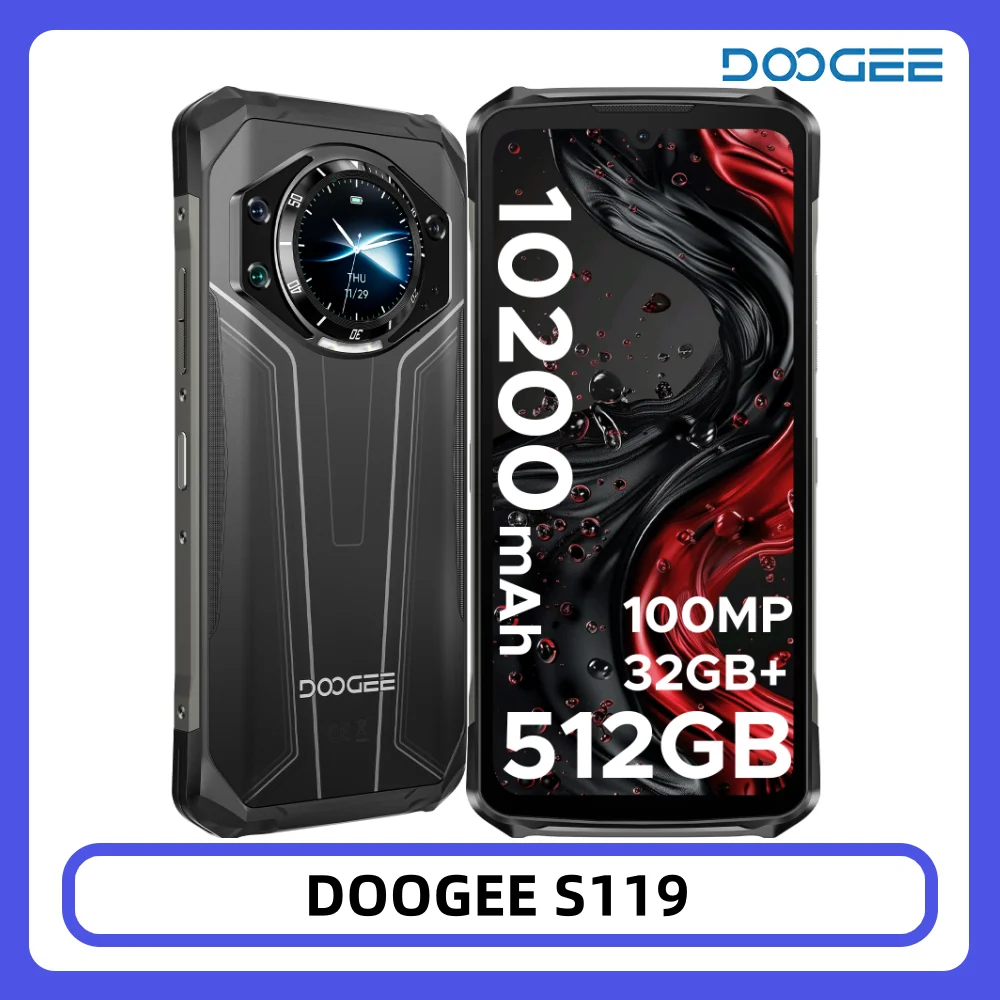 DOOGEE S119 Wytrzymały telefon komórkowy 32GB RAM + 256GB ROM 6.72