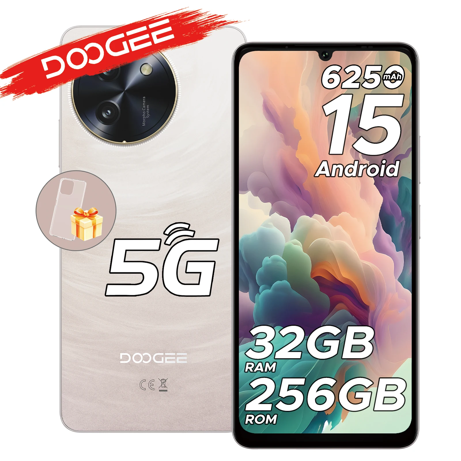 DOOGEE Note59 Pro Android Smartphone 15 5G HD Telefon komórkowy 32 Go RAM 256 Go ROM bateria mAh wersja globalna