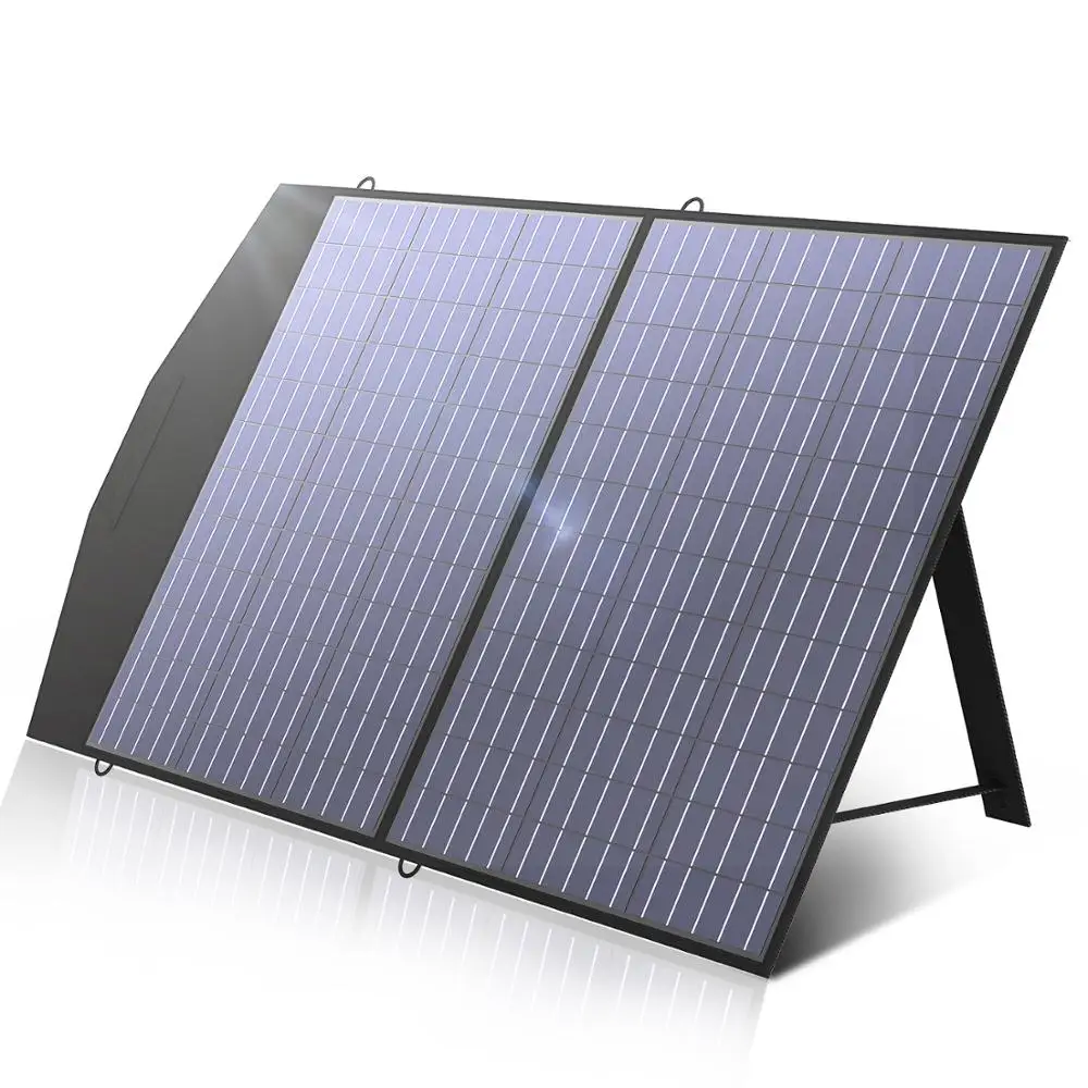 ALLPOWERS SE100 100W Panel Słoneczny 100W/200W IP68 Wodoodporny Monokrystaliczny Składany Panel Słoneczny do Stacji Energetycznej na Zewnątrz