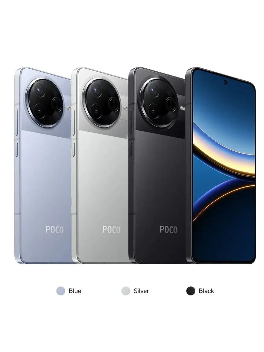 POCO F7 Pro 5G NFC na cały świat ® Wyświetlacz AMOLED 8 3 Generation 120Hz 2K 90W Blue