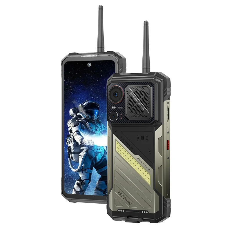 HOTWAV Hyper 8 Ultra Wytrzymały Smartfon Walkie-Talkie Głośnik 125dB Telefon Komórkowy 5G Bateria 12000mAh Ładowanie 55W Kamera 108MP 12GB RAM 512GB Pamięć