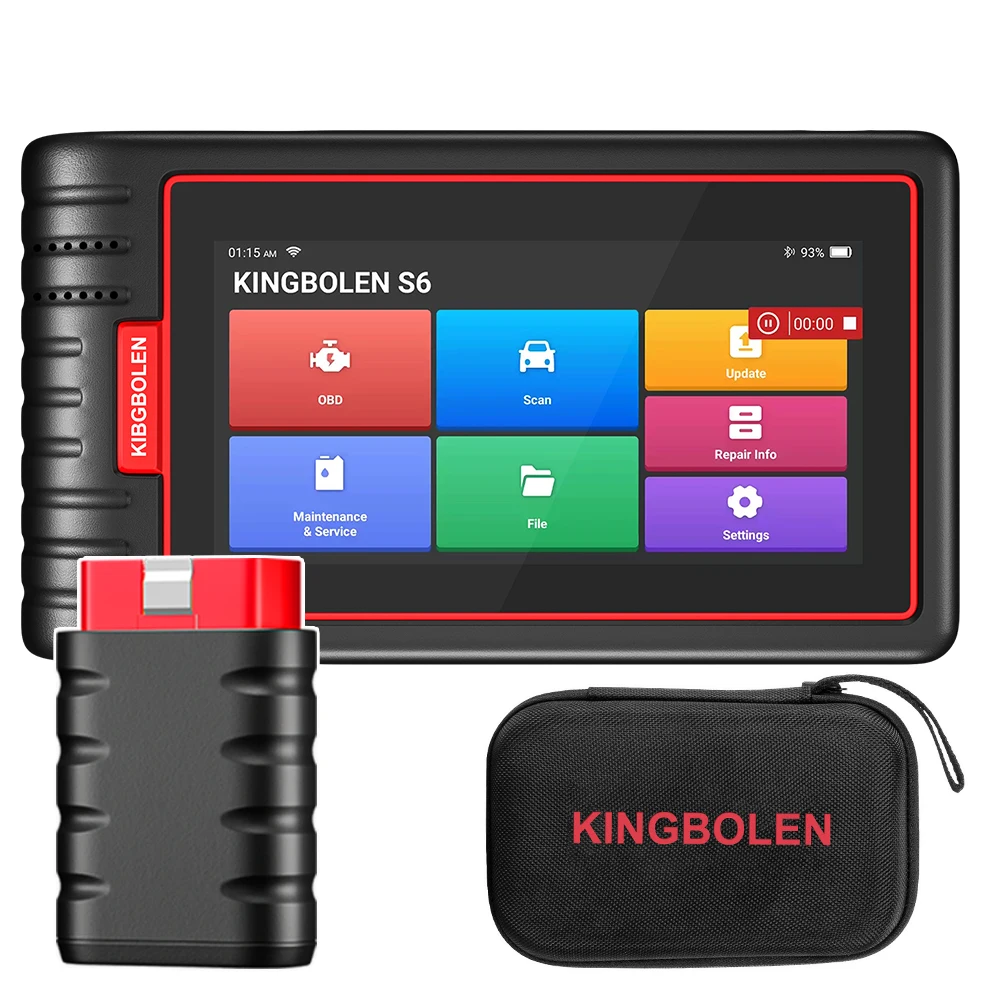 Dożywotnia bezpłatna aktualizacja najnowszego KINGBOLEN S6 CAN FD wszystkie systemy polskie narzędzia diagnostyczne samochodowe skaner OBD Bluetooth 28 resetuje auto VIN