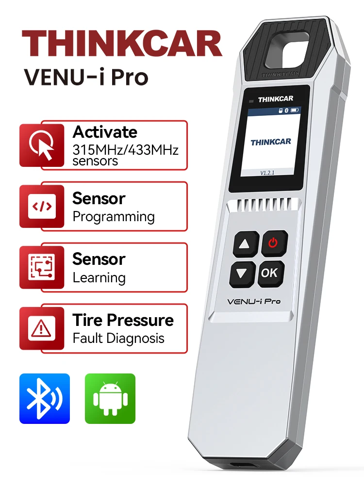 THINKCAR VENU i Pro Narzędzie do Diagnostyki TPMS, Aktywator i Programator Czujników TPMS do Samochodów, Kompatybilne z Thinkscan 689BT/ThinkTool/VO8