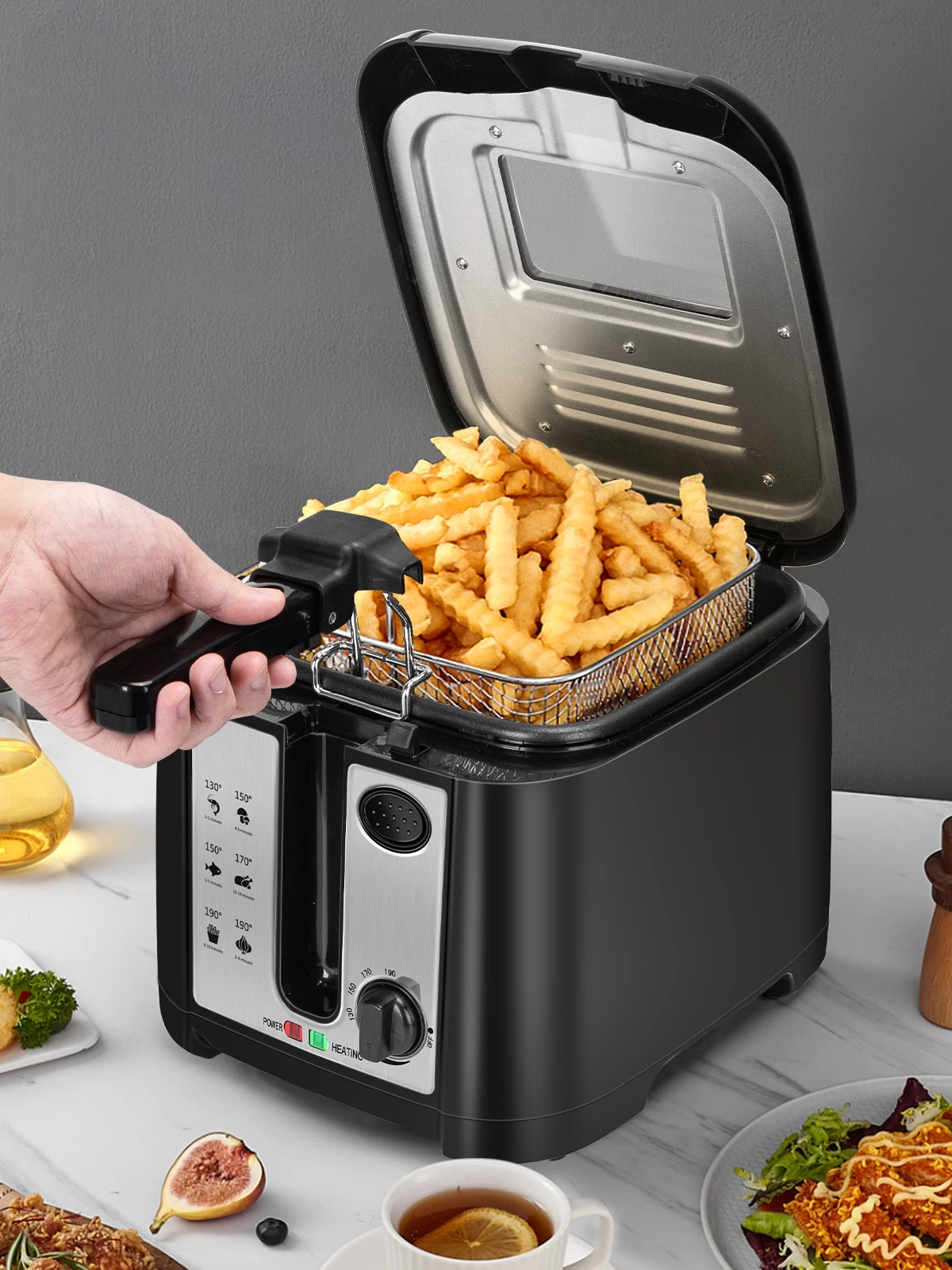 Aigostar Frytkownica Mocna Frytownica Olejowa 2,5L Szybkie Smażenie Frytki