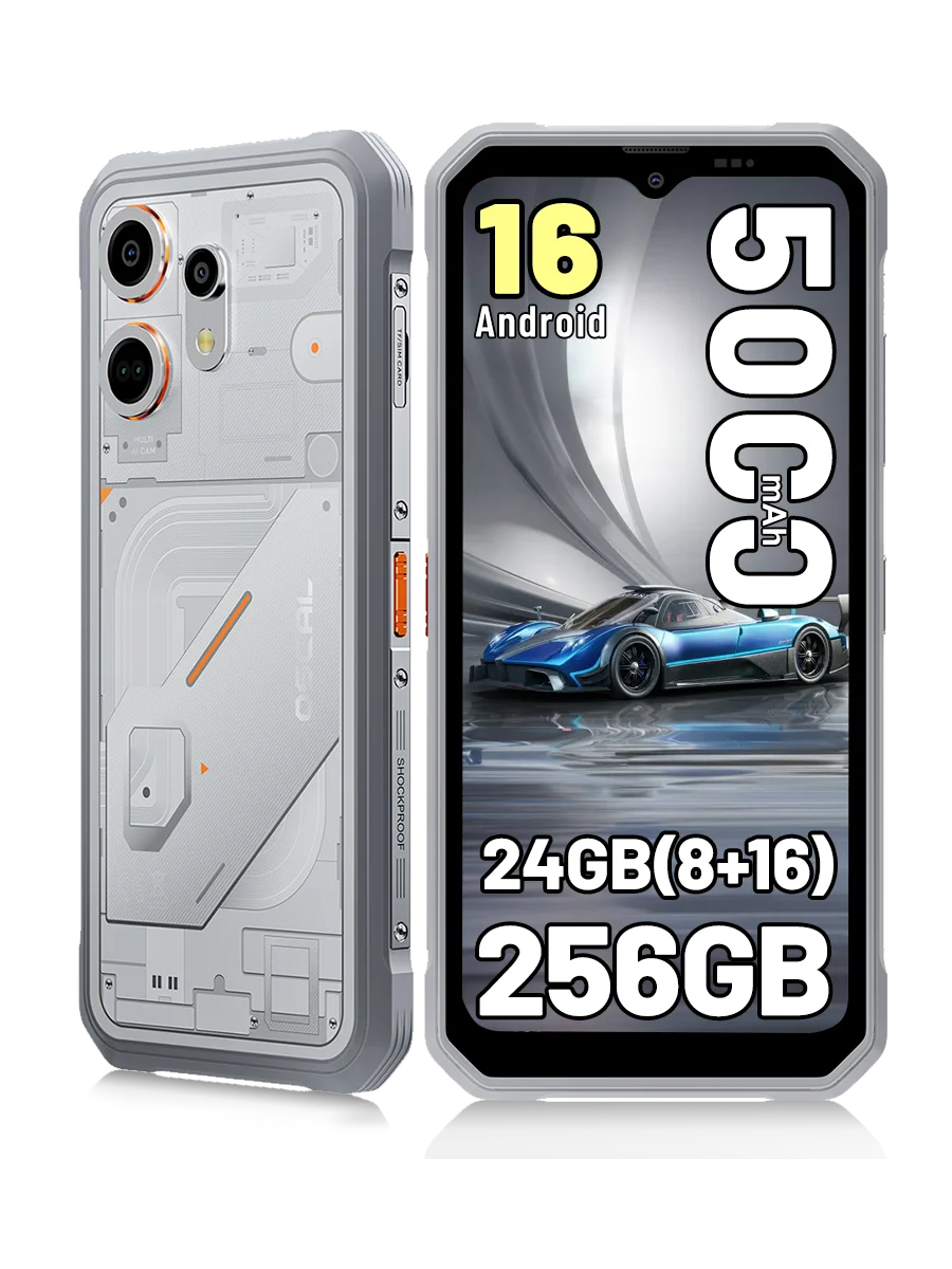 [Wysyłka z Polski] [Bez ładowarki UE] Wytrzymały Smartfon Blackview OSCAL MARINE 3, 24 GB (8+16) + 256 GB, Ekran 6.56