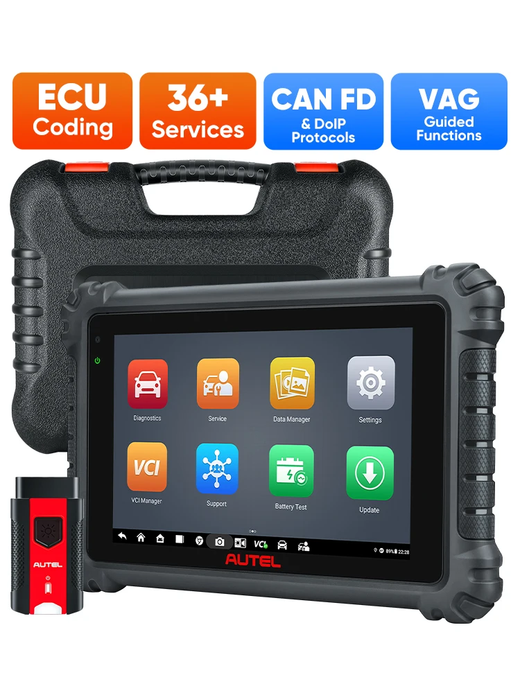 Autel MaxiCOM MK906S Pro Samochodowe narzędzie diagnostyczne Ten sam funkcje jako zaawansowane kodowanie ECU MS906 Pro oraz aktywny test DoIP i CAN FD