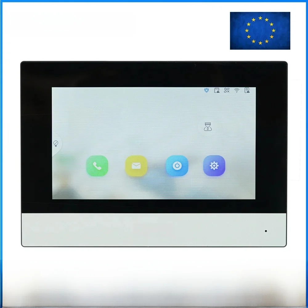 Wersja międzynarodowa HIKVISION Wielojęzyczny monitor wewnętrzny DS-KH6320-WTE1, 802.3af POE, aplikacja Hik-connect, WiFi, wideodomofon