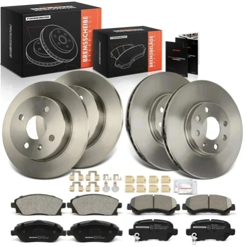 Frankberg 4x Tarcze Hamulcowe 8x Klocki Hamulcowe Oś Przednia Oś Tylna Do Opel Meriva X03 1.4L 1.6L 2003-2010 1605092 9200108