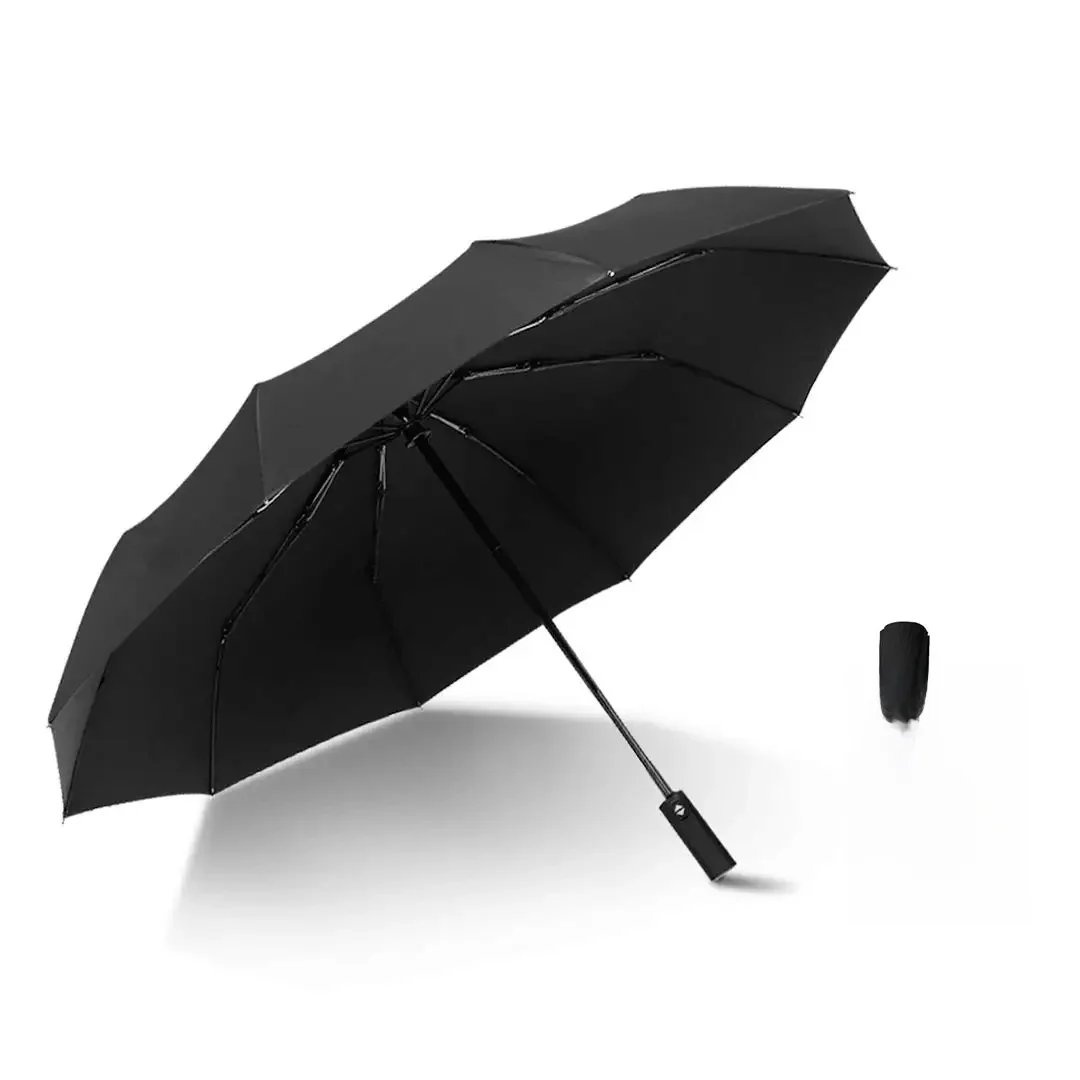 KONO Sturmfester parasol automatyczny kieszonkowy parasol dla mężczyzn i kobiet wiatroszczelny czarny kompaktowy przenośny