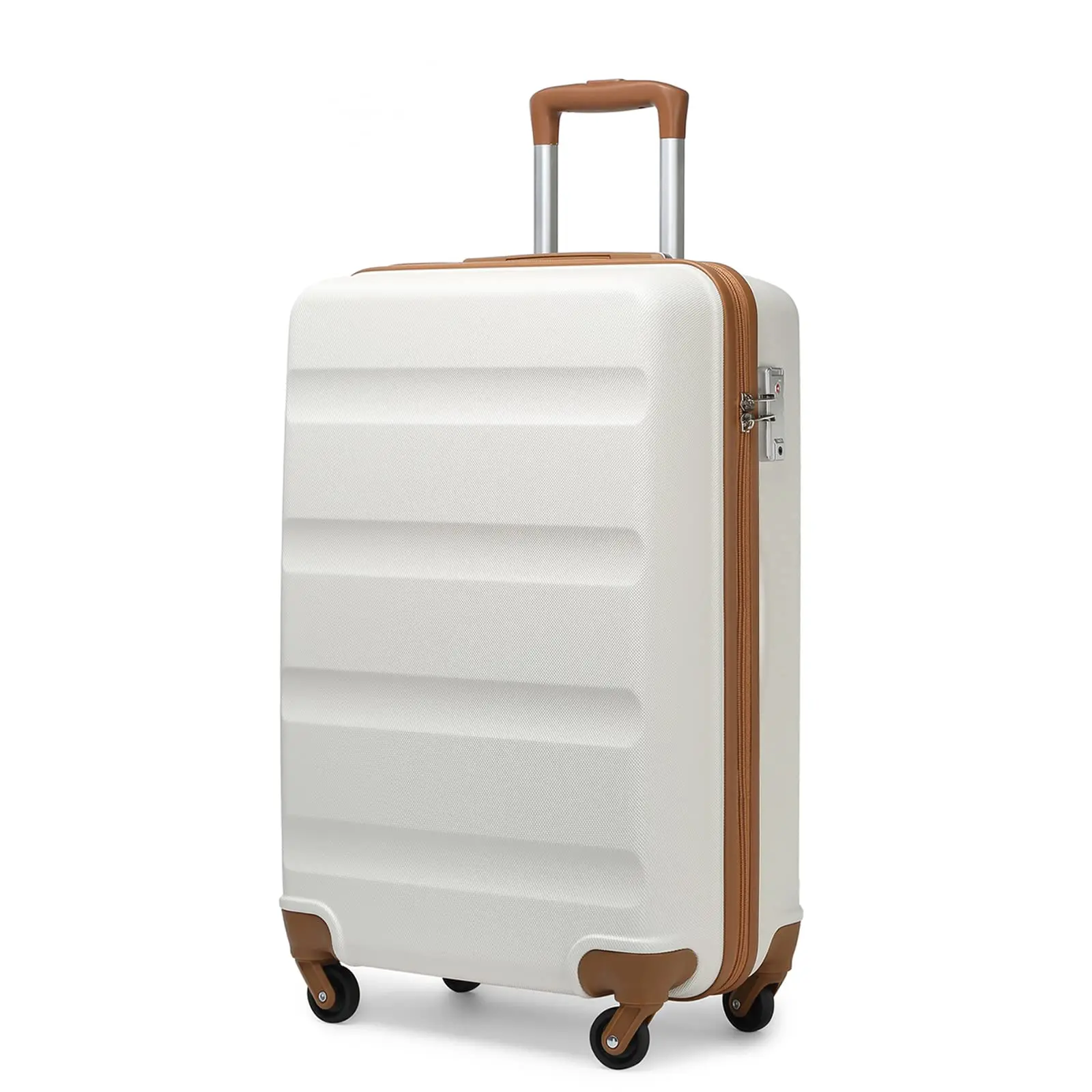 KONO Hardshell Case z 4 kółkami obrotowymi i zamkiem szyfrowym, lekka walizka, bagaż podręczny, 55/66/75 cm