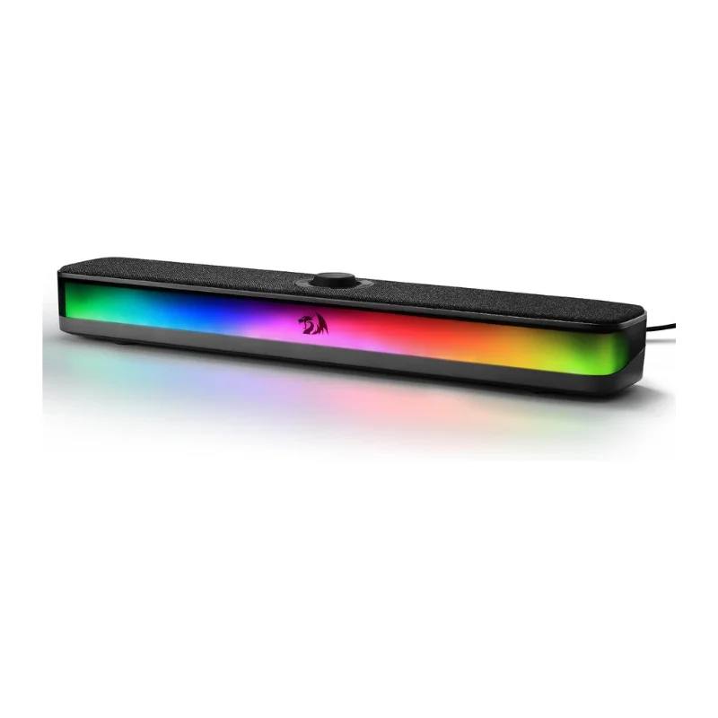 Redragon GS515 RGB Desktop Soundbar 2.0-kanałowe stereo głośniki komputerowe do komputera stacjonarnego Bluetooth 5.3, zasilane przez USB-C/USB, czarne