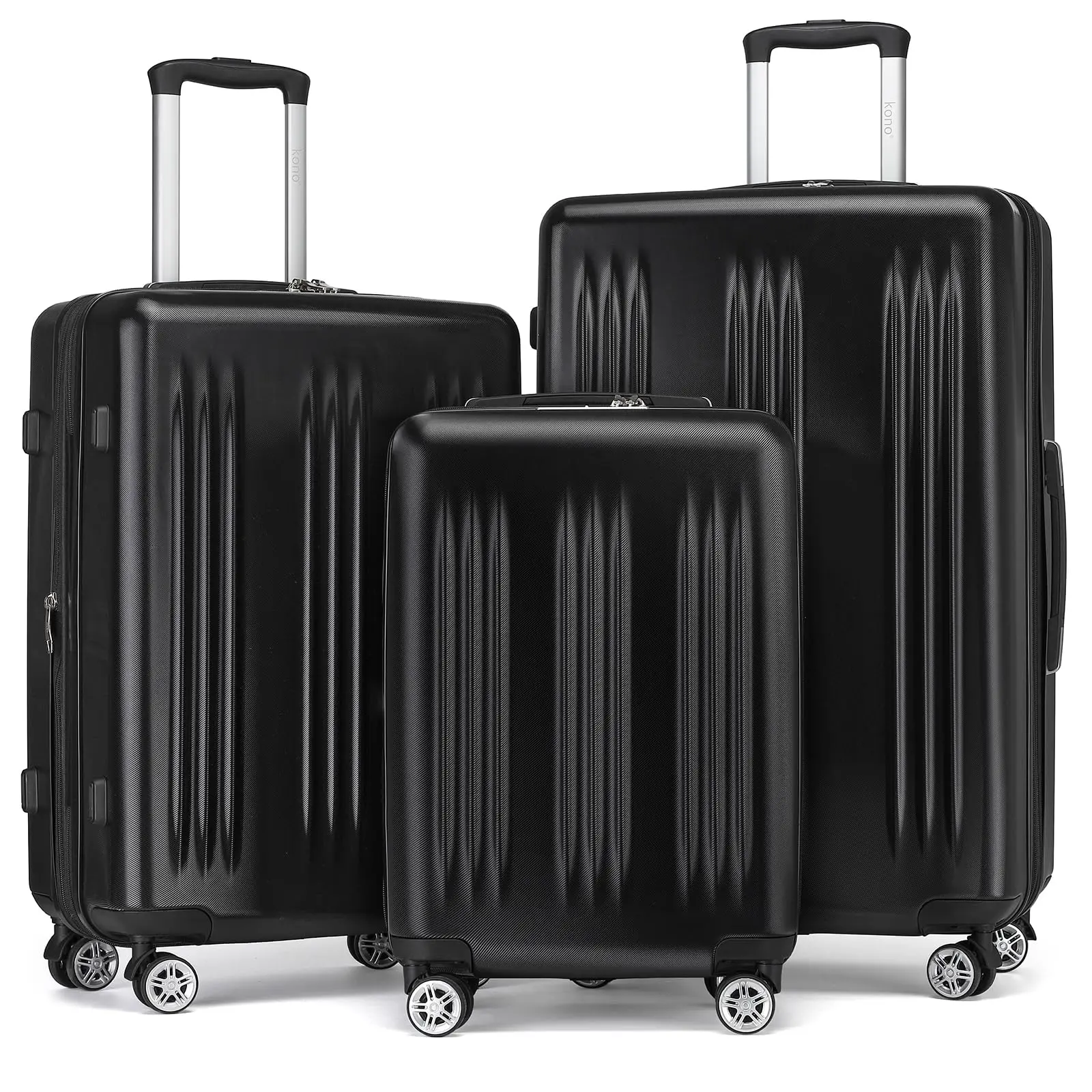 KONO twarda obudowa rozszerzalny 4 rolki TSA zamek lekki bagaż podręczny 55cm średni 65cm duży wózek 75cm