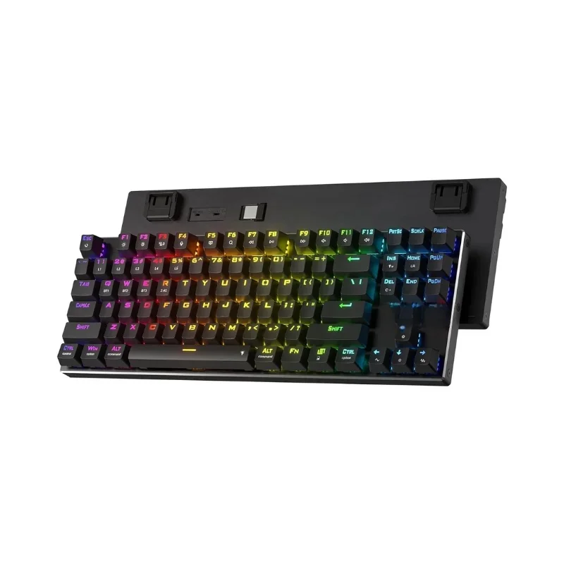 Redragon K556 PRO TKL bezprzewodowa klawiatura do gier RGB 80% 87 klawiszy BT/2,4 GHz trójtrybowa klawiatura mechaniczna z możliwością wymiany podczas pracy