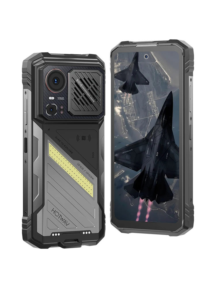 Wytrzymały smartfon HOTWAV Hyper 8 Pro, głośnik 125dB, szybkie ładowanie 55W, telefon komórkowy 5G, bateria 12000mAh, aparat 108MP, 12GB RAM, 512GB pamięci. Hyper 8 Pro