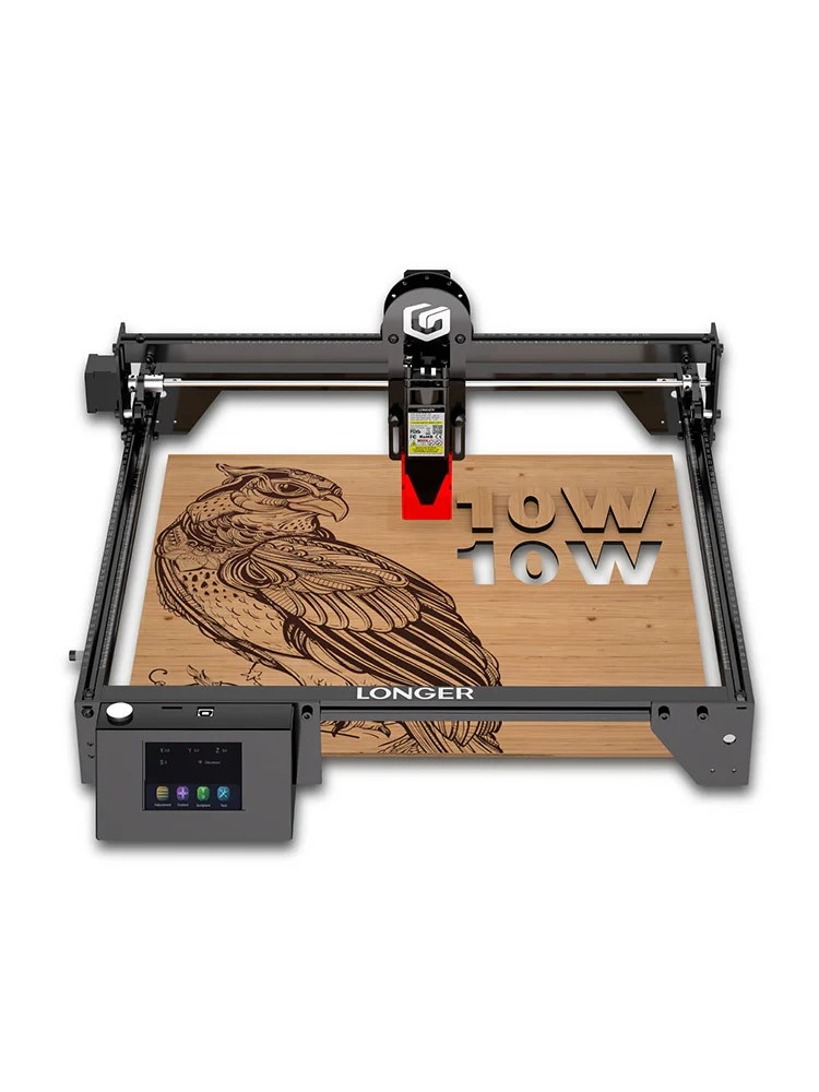 Długa Ray5 10W Grawerka Laserowa 0.06x0.06mm Rozmiar Ścięcia Laserem Ekran Dotykowy Offline Grawerowanie 32-Bitowy Chipset Obszar Pracy 400x400mm