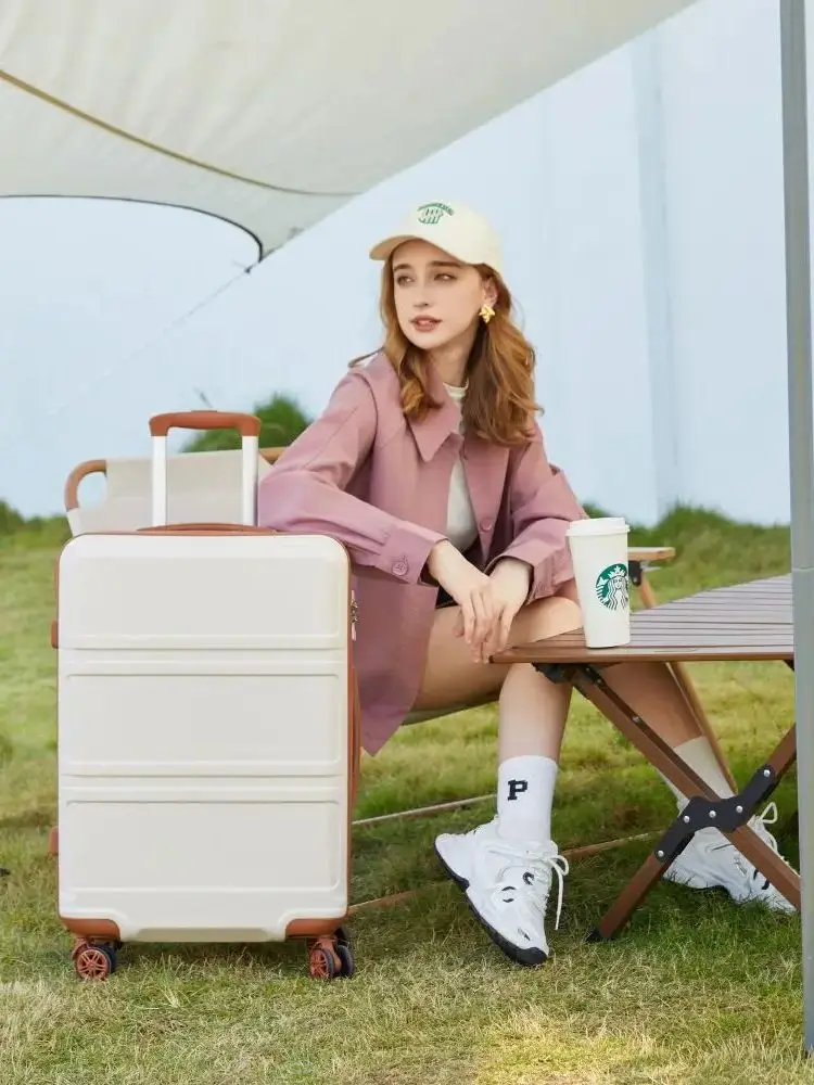 Walizka KONO ABS + PC z 4 podwójnymi kółkami, zamkiem TSA, na kółkach (36L-141L), lekka, twarda obudowa