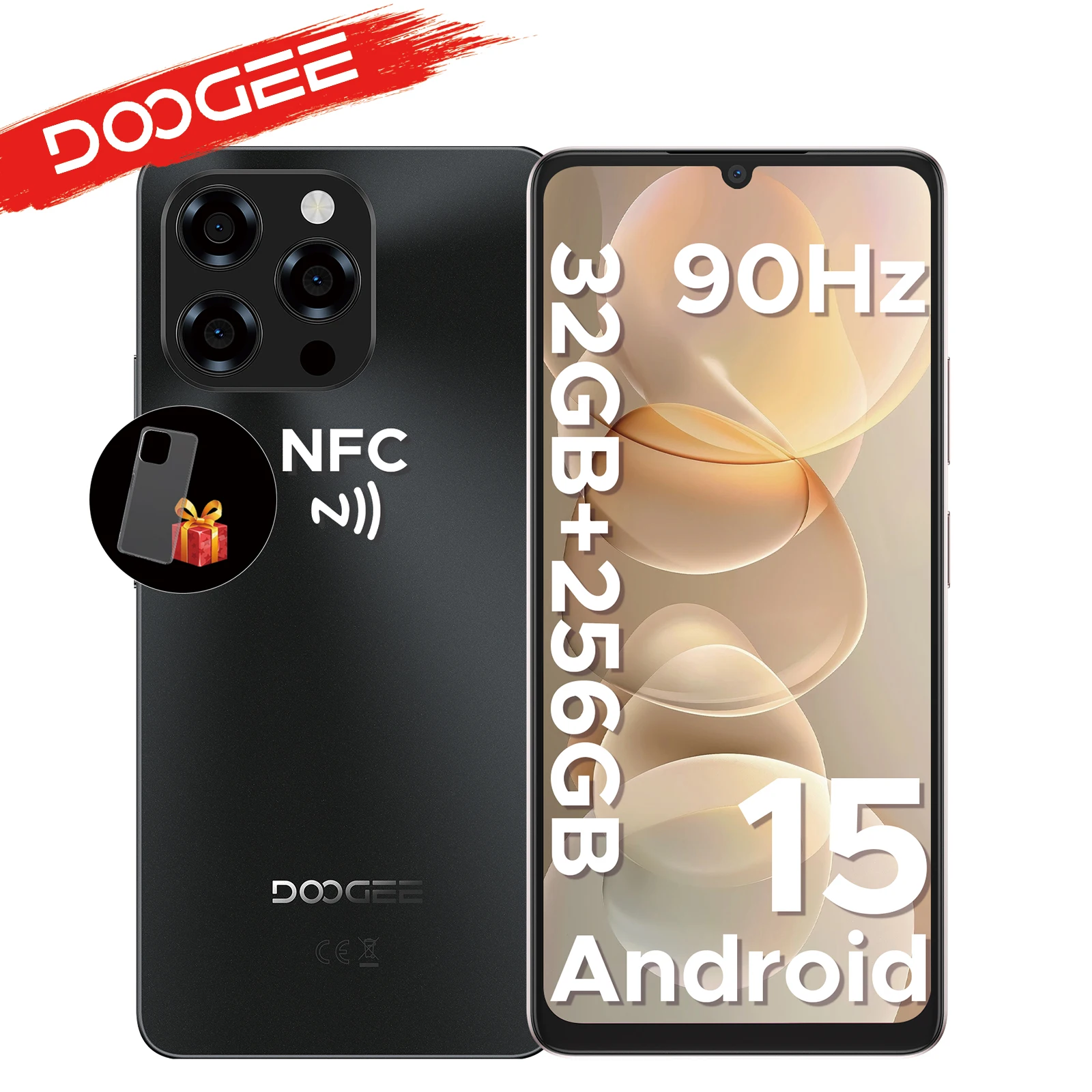 Globalna Wersja Smartfonów DOOGEE Note58 Pro Android 15 32 GB RAM 6250 mAh Duży Ekran HD 