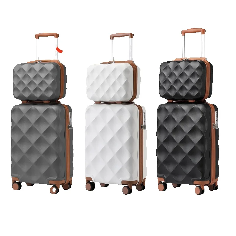 2-częściowy zestaw bagażu British Traveler Walizka kabinowa z zamkiem TSA i kosmetyczką 4 podwójne rolki 31 + 54 cm