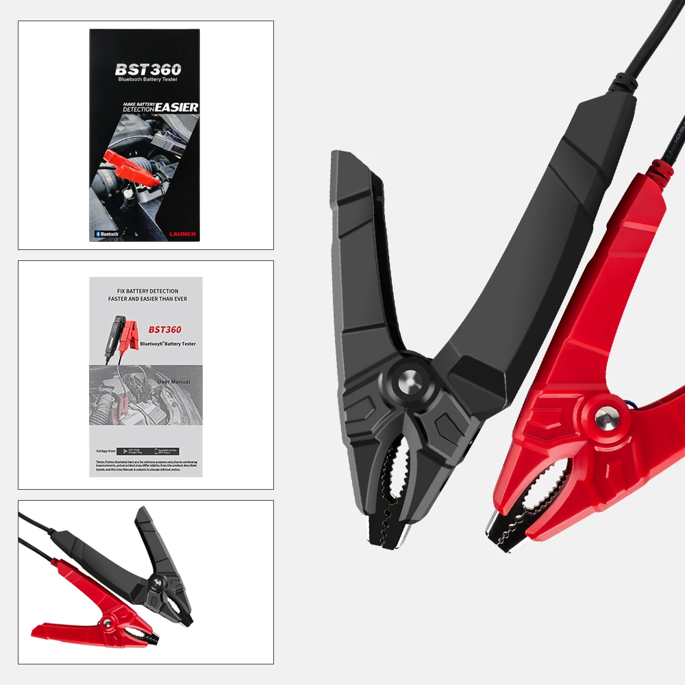 LAUNCH X431 BST360 Analizator Baterii z Klipsami Testowymi 6V 12V 2000CCA BST-360 Tester Napięcia współpracujący z CRP919E BT PRO ELITE PAD V Pro3s+