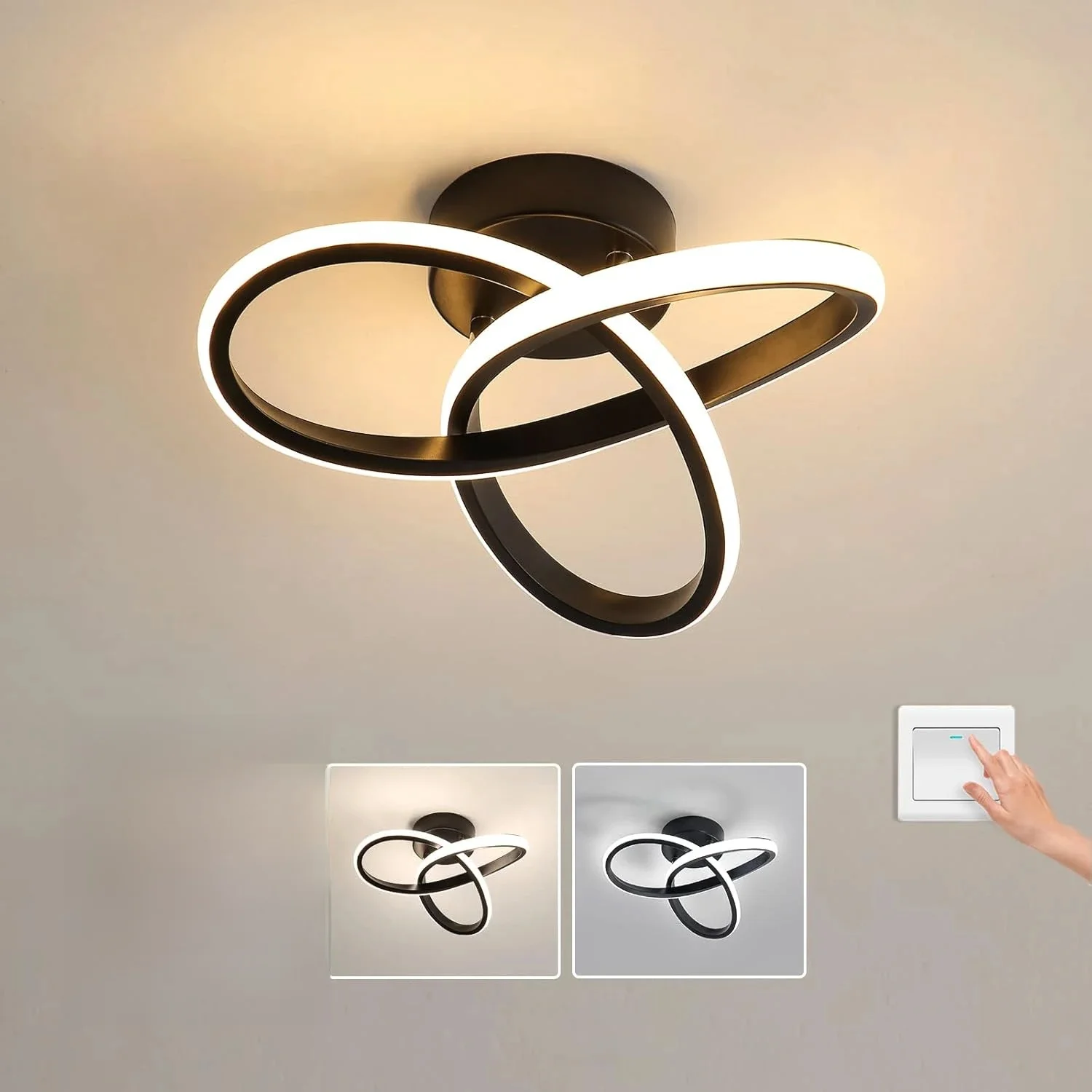 Nowoczesna lampa sufitowa Led lampa sufitowa Led 22W 2200 lm do sypialni jadalnia kuchnia przedpokoje salon, średnica 25cm