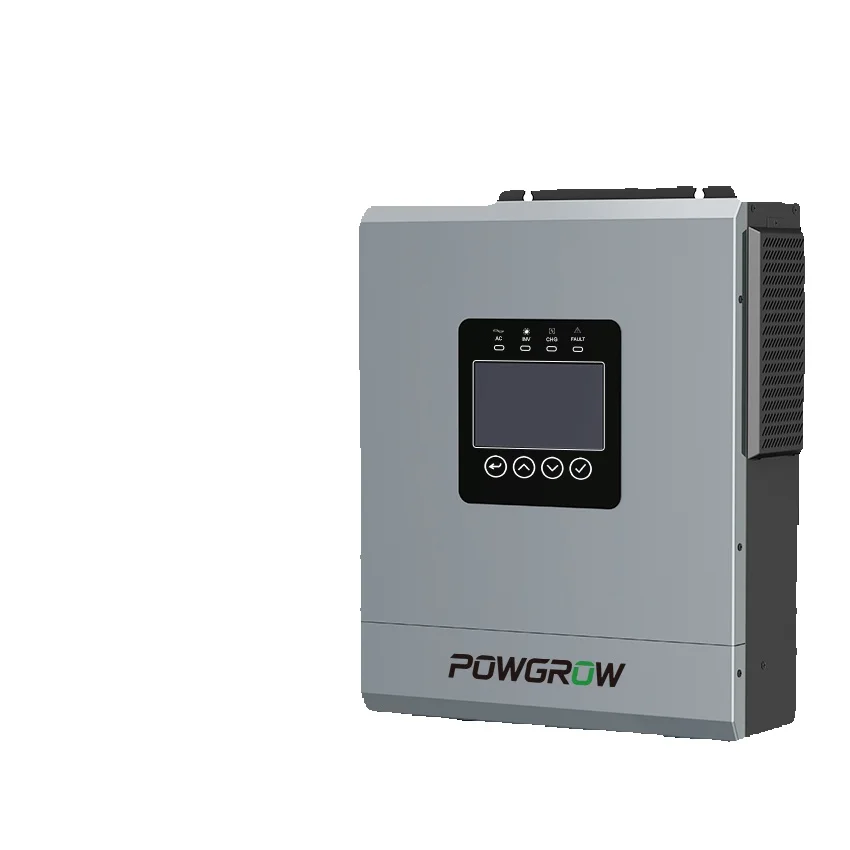 POWGROW 5KW 24V Hybrydowy Inwerter Solarny Czysta Sinusoida 230VAC Wejście PV 500VDC z Podwójnym Wyjściem, Zawiera Moduł Wi-Fi