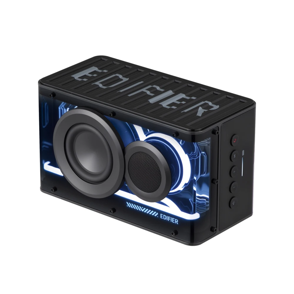 EDIFIER QD25 25W Przenośny Głośnik Bluetooth Hi-Res Audio Bluetooth 6.0 15 Godzin Pracy na Baterii Efekty Świetlne RGB Parowanie Stereo Sterowanie Aplikacją Black