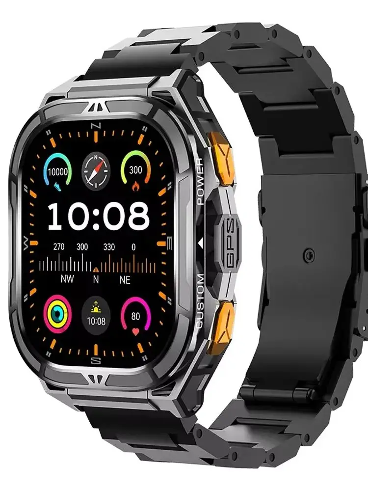 [Wysyłka z Francji] Smartwatch Cubot GT3, wodoodporny 5ATM, 1,96-calowy ekran AMOLED, monitorowanie tlenu we krwi, monitor aktywności fizycznej, pomiar tętna, GPS, bateria 480mAh czarny