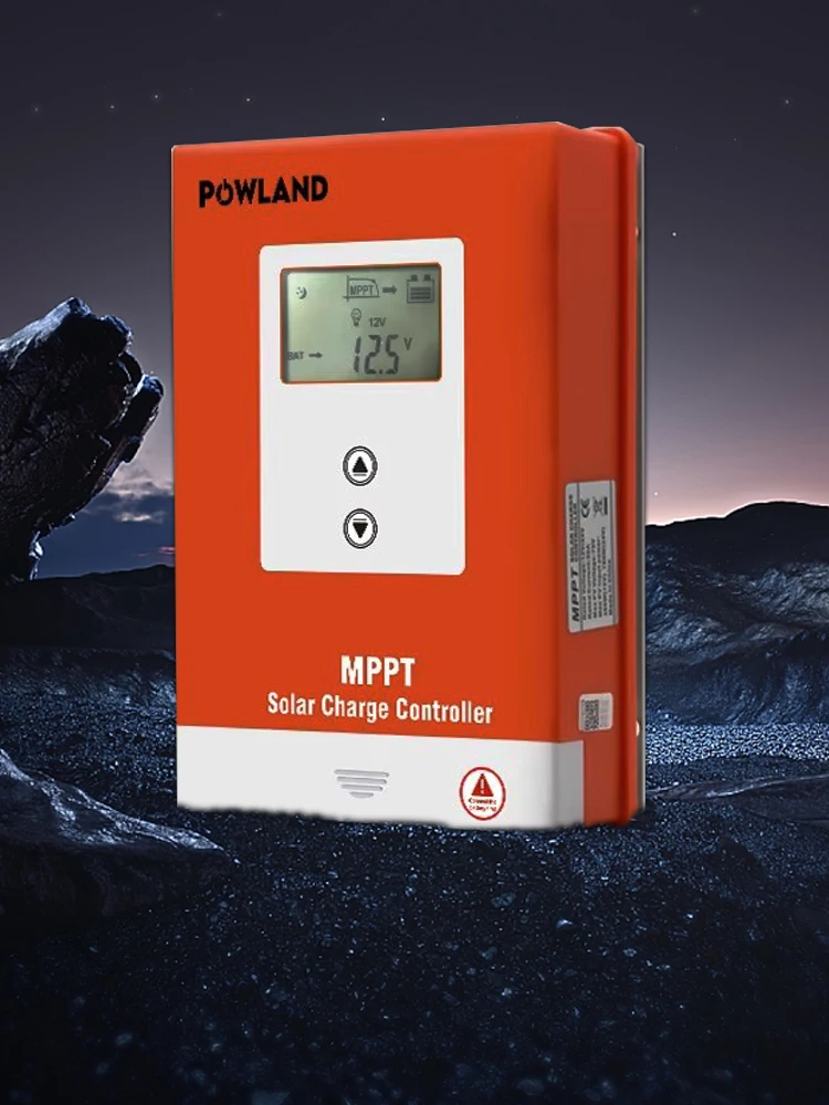 Kontroler Ładowania Solarnego POWLAND MPPT 60A 40A 30A 20A Akumulator 12V 24V 36V 48V Auto Max PV 150VDC Do Akumulatorów Kwasowo-Ołowiowych i Litowych