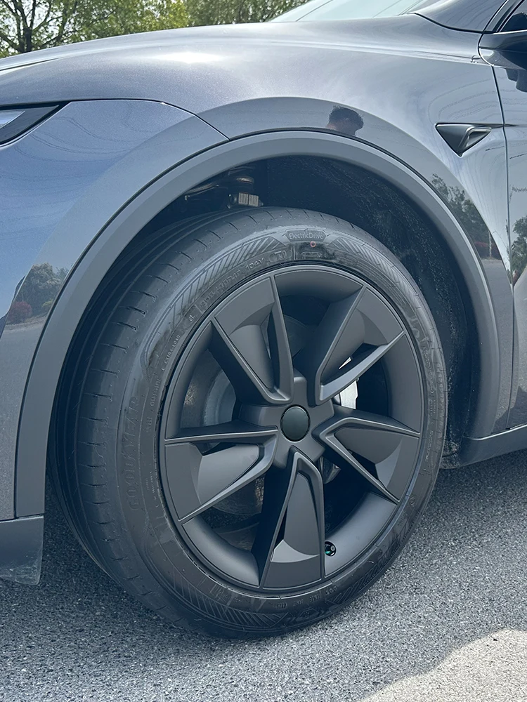 Zestaw 4 kołpaków w stylu noża 19 cali do nowego Tesla Model Y 2025-2026 Juniper, pełna osłona felgi, akcesoria zamienne.