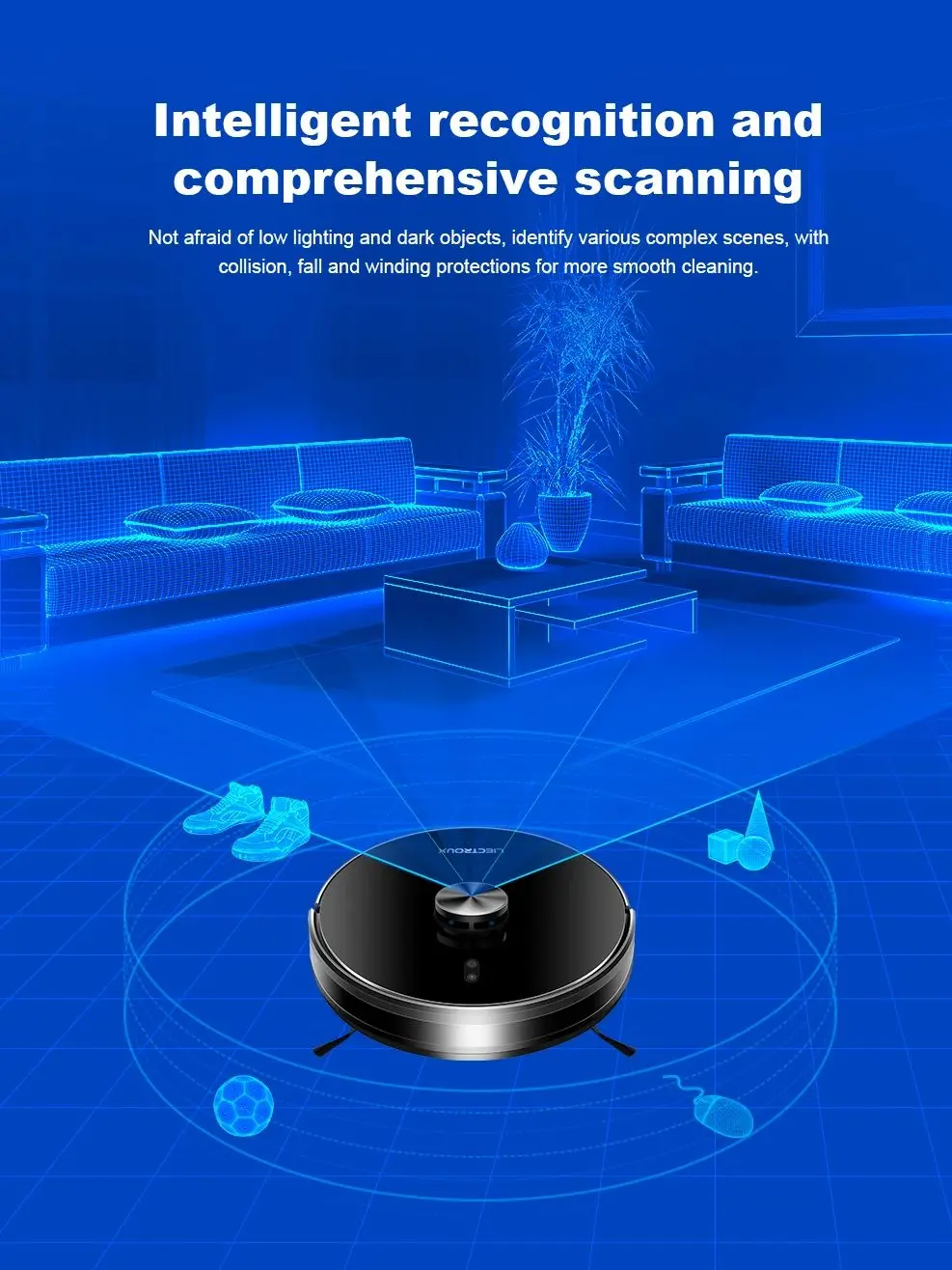 Liectroux X6 LDS odkurzacz robot , nawigacja laserowa Lidar, zestaw do pracy na mokro i sucho, ssanie 6500 Pa, mapa wielu podłóg, mopowanie na mokro w kształcie litery Y, czyszczenie dywanów z funkcją