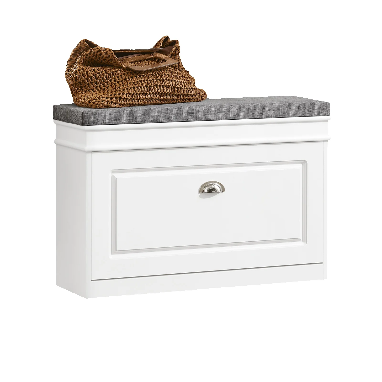 Szafka na buty SoBuy FSR82-L z klapką, ławka na buty z poduszką, komoda, ławka, wymiary ok. 75x51x24cm