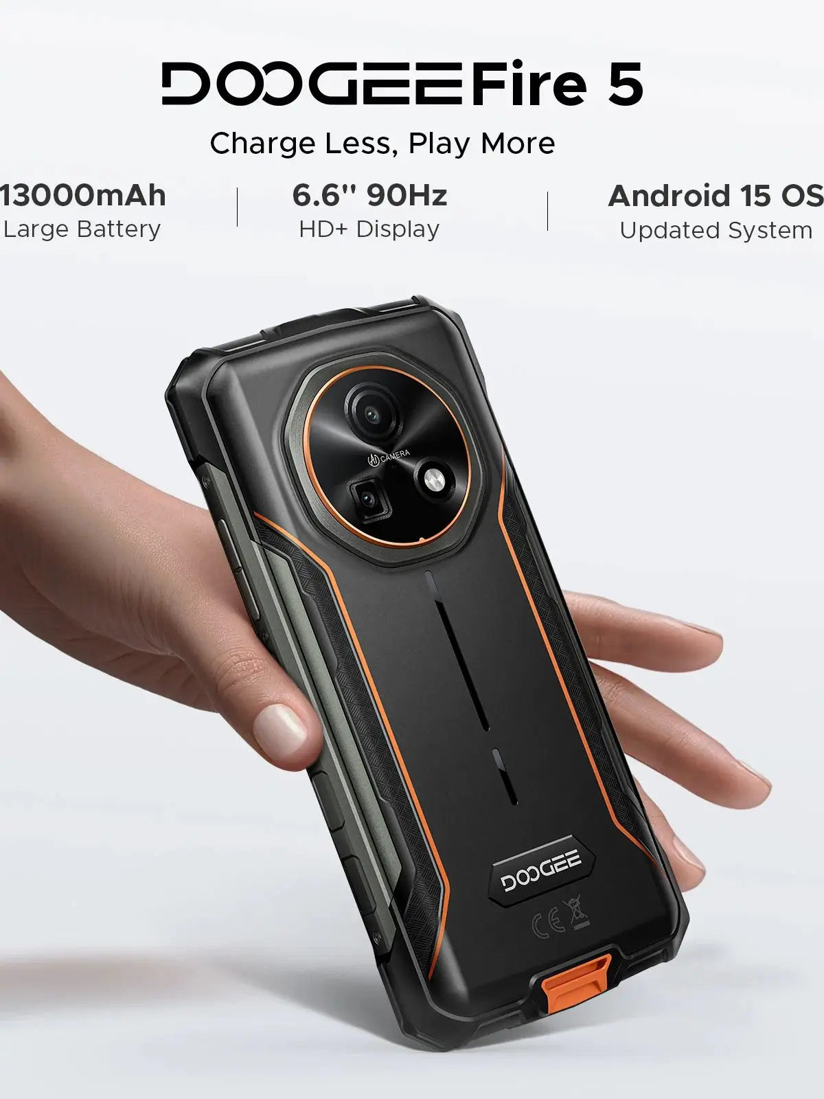 DOOGEE Fire 5 wytrzymały telefon 6.6 