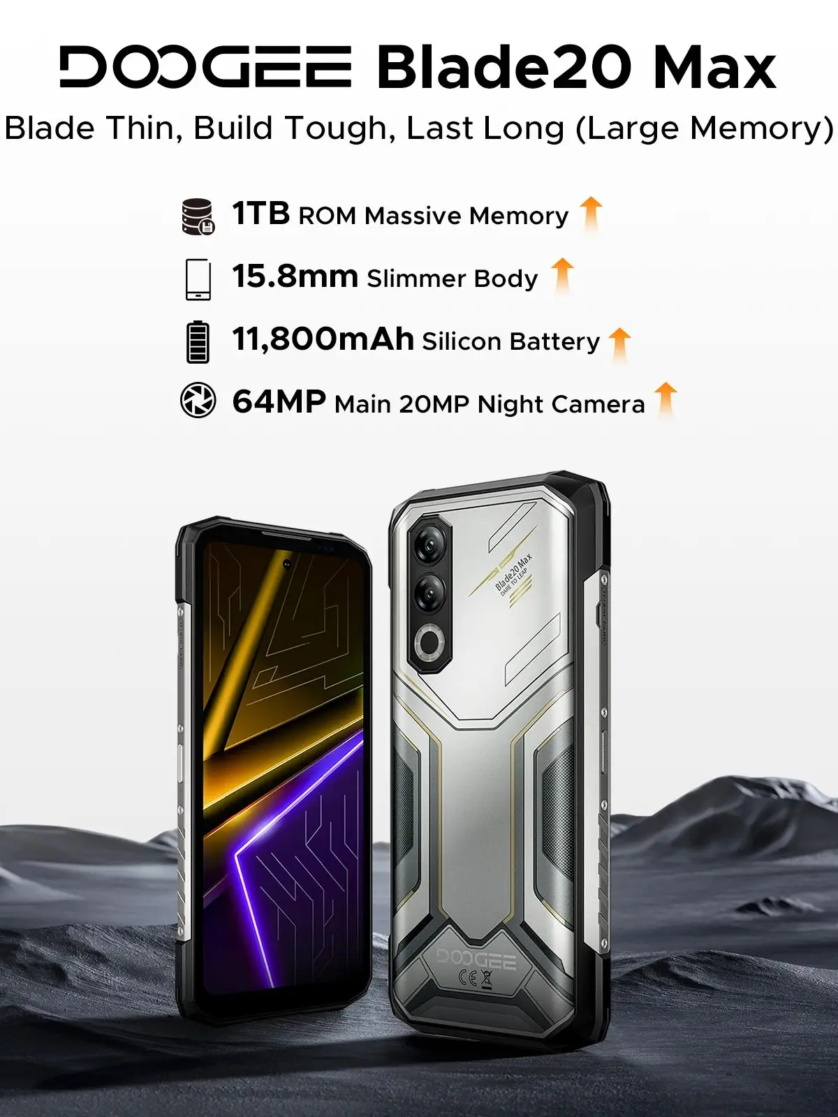 Wytrzymały telefon DOOGEE Blade20 Max 